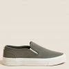 M&S Originals Men's Trainers Canvas Slip-On Pumps