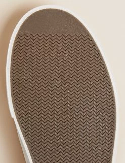 M&S Originals Men's Trainers Canvas Slip-On Pumps -New In Mens Store SD 03 T03 0081 KH X EC 3