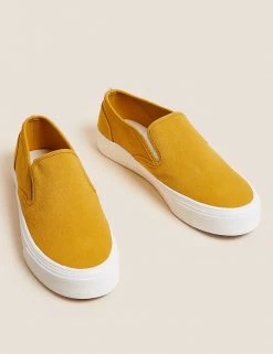 M&S Originals Men's Trainers Canvas Slip-On Pumps -New In Mens Store SD 03 T03 0081 S3 X EC 2