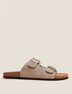 M&S Collection Men's Slippers Suede Slip-On Sandals