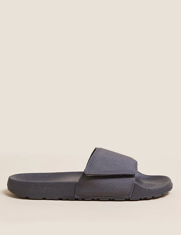 M&S Collection Men's Slippers Riptape Sliders 1 M&S Collection Men's Slippers Riptape Sliders