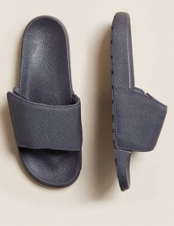 M&S Collection Men's Slippers Riptape Sliders 7 M&S Collection Men's Slippers Riptape Sliders -New In Mens Store SD 03 T03 2146 T0 X EC 1