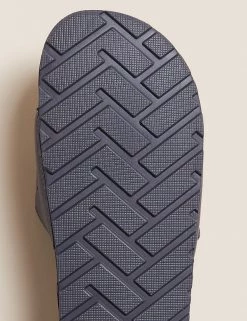 M&S Collection Men's Slippers Riptape Sliders 9 M&S Collection Men's Slippers Riptape Sliders -New In Mens Store SD 03 T03 2146 T0 X EC 3