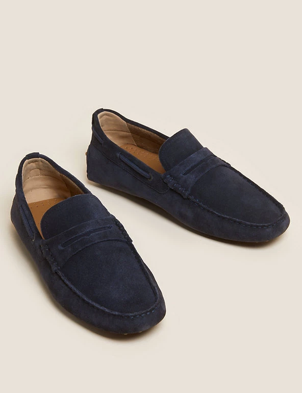 M&S Collection Men's Smart Shoes Suede Slip-On Loafers 14 M&S Collection Men's Smart Shoes Suede Slip-On Loafers - Image 14