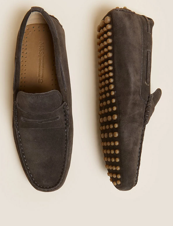 M&S Collection Men's Smart Shoes Suede Slip-On Loafers 8 M&S Collection Men's Smart Shoes Suede Slip-On Loafers - Image 8