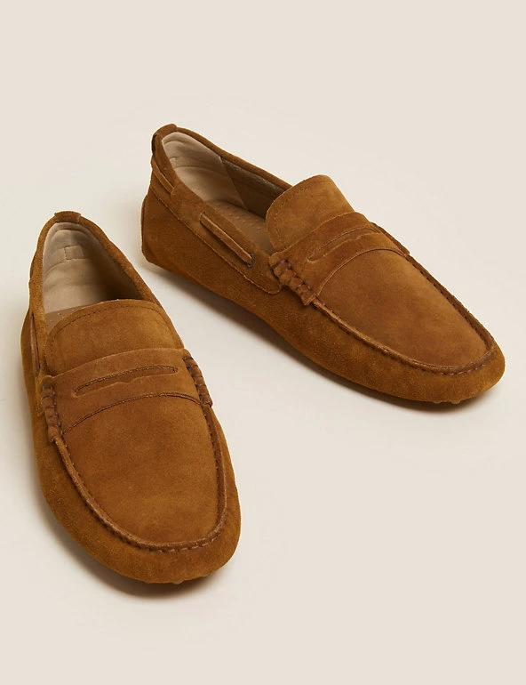 M&S Collection Men's Smart Shoes Suede Slip-On Loafers 4 M&S Collection Men's Smart Shoes Suede Slip-On Loafers - Image 4