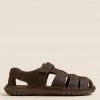 M&S Collection Men's Summer Shoes Leather Riptape Sandals