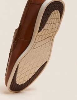 M&S Collection Men's Shoes Leather Boat Shoes -New In Mens Store SD 03 T03 2204 VS X EC 3