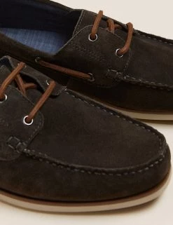 M&S Collection Men's Shoes Suede Lace Up Deck Shoes 6 M&S Collection Men's Shoes Suede Lace Up Deck Shoes -New In Mens Store SD 03 T03 2206 MG X EC 90
