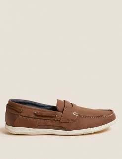 M&S Collection Men's Casual Shoes Slip-On Deck Shoes
