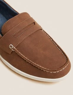 M&S Collection Men's Casual Shoes Slip-On Deck Shoes -New In Mens Store SD 03 T03 2209 VS X EC 90