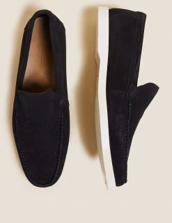 M&S Collection Men's Smart Shoes Suede Slip-On Loafers 7 M&S Collection Men's Smart Shoes Suede Slip-On Loafers -New In Mens Store SD 03 T03 2470 F0 X EC 1