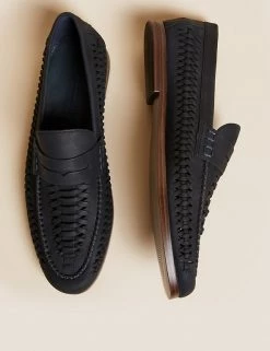 M&S Collection Men's Smart Shoes Leather Slip-On Loafers 7 M&S Collection Men's Smart Shoes Leather Slip-On Loafers -New In Mens Store SD 03 T03 5093 F0 X EC 1