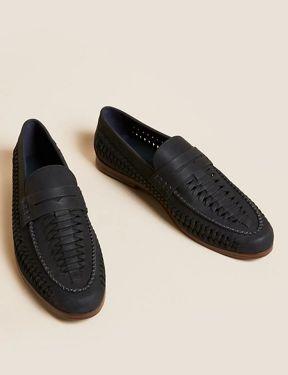 M&S Collection Men's Smart Shoes Leather Slip-On Loafers 4 M&S Collection Men's Smart Shoes Leather Slip-On Loafers - Image 4