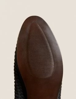 M&S Collection Men's Shoes Leather Woven Lace-Up Loafers -New In Mens Store SD 03 T03 5094 F0 X EC 3