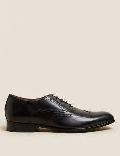 M&S Collection Men's Smart Shoes Leather Brogues