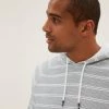 M&S Collection Men's Pyjamas Cotton Rich Striped Loungewear Hoodie