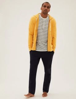 M&S Collection Men's Pyjamas Cotton Rich Loungewear Hoodie