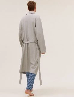 M&S Collection Men's Dressing Gowns Cotton Rich Dressing Gown -New In Mens Store SD 03 T07 5403 T4 X EC 2