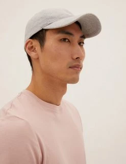 M&S Collection Men's Hats Cotton Rich Baseball Cap