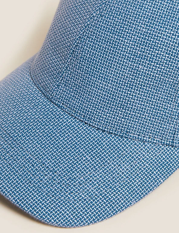 M&S Collection Men's Hats Cotton Rich Textured Baseball Cap 3 M&S Collection Men's Hats Cotton Rich Textured Baseball Cap - Image 3