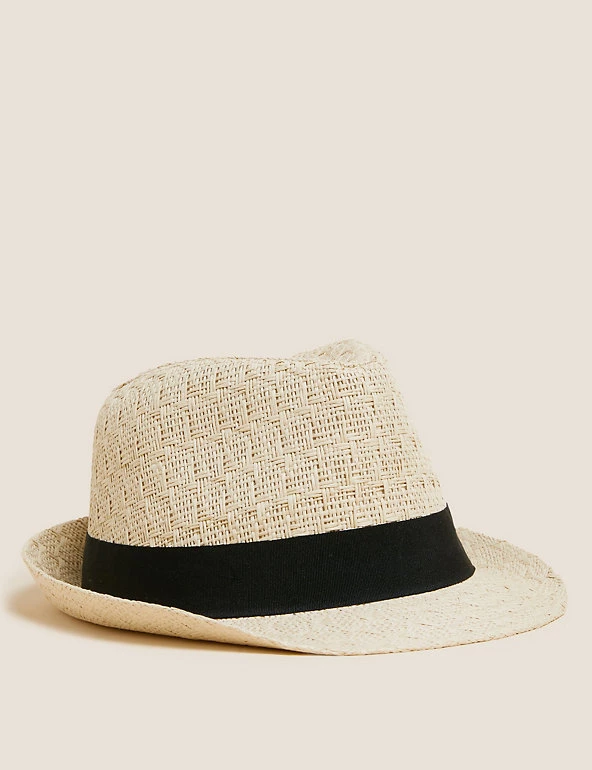 M&S Collection Men's Hats Textured Trilby 2 M&S Collection Men's Hats Textured Trilby - Image 2