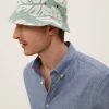 M&S Collection Men's Hats Pure Cotton Reversible Bucket Hat