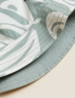 M&S Collection Men's Hats Pure Cotton Reversible Bucket Hat -New In Mens Store SD 03 T09 3813 J4 X EC 2