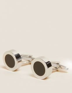 M&S Collection Men's Cufflinks Circular Cufflinks