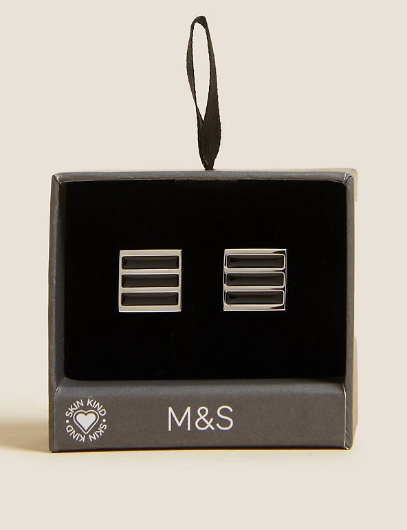 M&S Collection Men's Cufflinks Square Cufflinks 2 M&S Collection Men's Cufflinks Square Cufflinks - Image 2