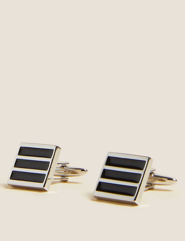 M&S Collection Men's Cufflinks Square Cufflinks 1 M&S Collection Men's Cufflinks Square Cufflinks