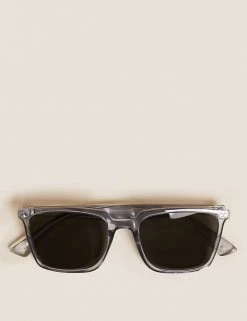 M&S Collection Men's Sunglasses D Frame Polarised Sunglasses
