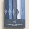 M&S Collection Men's Handkerchiefs 5pk Antibacterial Pure Cotton Handkerchiefs