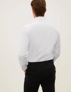 M&S Collection Formal Shirts Slim Fit Easy Iron Pure Cotton Shirt -New In Mens Store SD 03 T11 1440S Z0 X EC 2