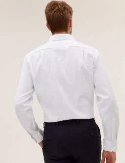 M&S Collection Formal Shirts Regular Fit Easy Iron Pure Cotton Shirt -New In Mens Store SD 03 T11 1468U Z0 X EC 3