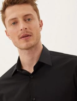 M&S Collection Formal Shirts Regular Fit Easy Iron Pure Cotton Shirt -New In Mens Store SD 03 T11 2191M Y0 X EC 2