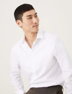 M&S Collection Formal Shirts Regular Fit Easy Iron Pure Cotton Shirt -New In Mens Store SD 03 T11 2191M Z0 X EC 3