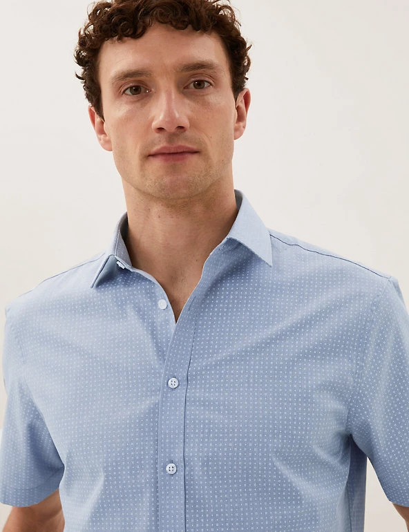 M&S Collection Formal Shirts 2pk Regular Fit Cotton Rich Shirts 4 M&S Collection Formal Shirts 2pk Regular Fit Cotton Rich Shirts - Image 4