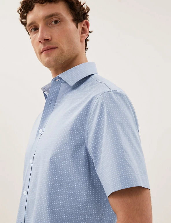 M&S Collection Formal Shirts 2pk Regular Fit Cotton Rich Shirts 5 M&S Collection Formal Shirts 2pk Regular Fit Cotton Rich Shirts - Image 5