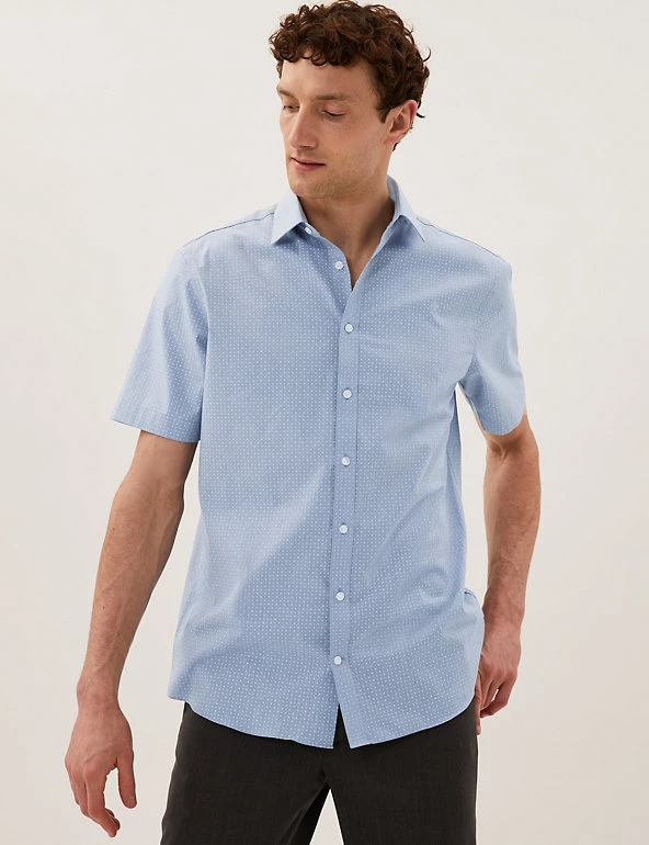 M&S Collection Formal Shirts 2pk Regular Fit Cotton Rich Shirts 2 M&S Collection Formal Shirts 2pk Regular Fit Cotton Rich Shirts - Image 2
