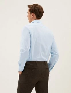 M&S Collection Formal Shirts 3pk Tailored Fit Cotton Blend Shirts -New In Mens Store SD 03 T11 2430T E0 X EC 3