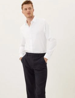 M&S Collection Formal Shirts 2pk Regular Fit Pure Cotton Shirts -New In Mens Store SD 03 T11 3191M Z0 X EC 1