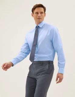 M&S SARTORIAL Formal Shirts Regular Fit Pure Cotton Twill Shirt -New In Mens Store SD 03 T11 4015 E0 X EC 0