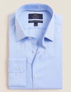 M&S SARTORIAL Formal Shirts Regular Fit Pure Cotton Twill Shirt -New In Mens Store SD 03 T11 4015 E0 X EC 90