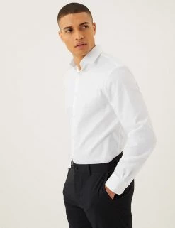 M&S SARTORIAL Formal Shirts Regular Fit Pure Cotton Twill Shirt -New In Mens Store SD 03 T11 4015 Z0 X EC 0