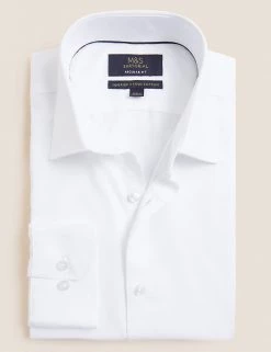 M&S SARTORIAL Formal Shirts Regular Fit Pure Cotton Twill Shirt -New In Mens Store SD 03 T11 4015 Z0 X EC 90