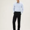 M&S SARTORIAL Formal Shirts Slim Fit Pure Cotton Twill Striped Shirt