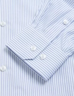 M&S SARTORIAL Formal Shirts Slim Fit Pure Cotton Twill Striped Shirt 17 M&S SARTORIAL Formal Shirts Slim Fit Pure Cotton Twill Striped Shirt -New In Mens Store SD 03 T11 4068S Z4 X EC 7