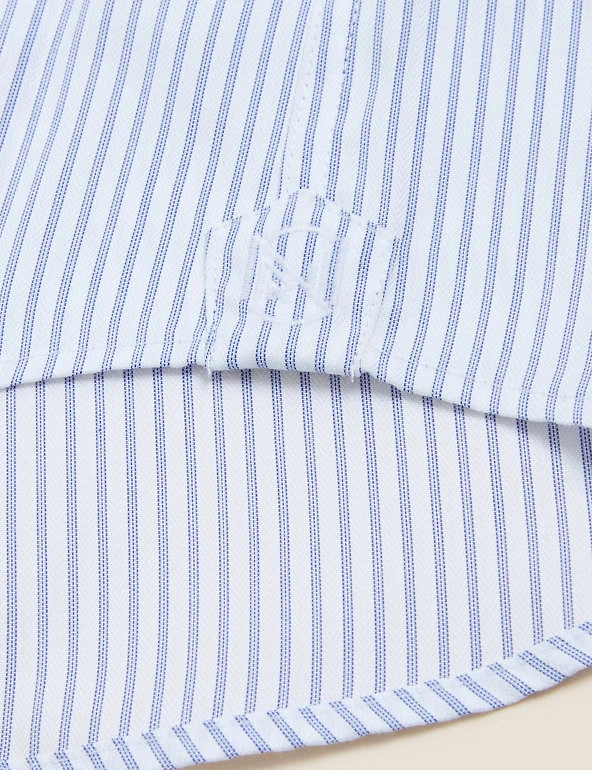M&S SARTORIAL Formal Shirts Slim Fit Pure Cotton Twill Striped Shirt 10 M&S SARTORIAL Formal Shirts Slim Fit Pure Cotton Twill Striped Shirt - Image 10