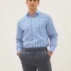 M&S SARTORIAL Formal Shirts Regular Fit Pure Cotton Striped Shirt